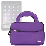 iPad Mini 4 Sleeve, Evecase UltraPortable Handle Carrying Portfolio Neoprene Sleeve Case Bag for Apple iPad Mini 4 / iPad Mini 3 / iPad Mini 2 with Retina Display / iPad Mini 1st (Purple)