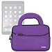 iPad Mini 4 Sleeve, Evecase UltraPortable Handle Carrying Portfolio Neoprene Sleeve Case Bag for Apple iPad Mini 4 / iPad Mini 3 / iPad Mini 2 with Retina Display / iPad Mini 1st (Purple)