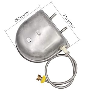M.Z.A - Boccale d'acqua in acciaio inox con tappo di scarico, connettore, tubo intrecciato e viti di montaggio per… Marca: M.Z.A M.Z.A - Boccale d'acqua in acciaio inox con tappo di scarico, connettore, tubo intrecciato e viti di montaggio per…