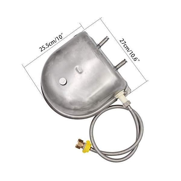 M.Z.A - Boccale d'acqua in acciaio inox con tappo di scarico, connettore, tubo intrecciato e viti di montaggio per… Marca: M.Z.A M.Z.A - Boccale d'acqua in acciaio inox con tappo di scarico, connettore, tubo intrecciato e viti di montaggio per…