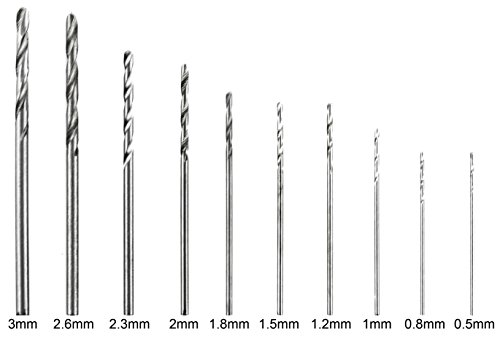 image for Bastex Precision Pin Vise Hand Drill with Twist Bits - Set of 11 Piece