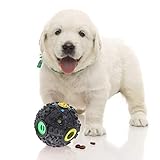 SunGrow Dog Treat Dispenser Toy Ball, 4 Inches Diameter with 0.7 Inches Opening for Treats, Food Puzzle Ball, IQ Enhancer, Boredom Buster, for Cats and Dogs, Great Way to Feed Your Pets, 1 Pack