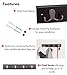 BIRDROCK HOME Dual Hook Coat Rack | 4 Dual Hooks | Wall Mounted Hat Key Rack Rail | Oil Rubbed Bronze Hooks | Dark Brown Pine Bathroom Rail
