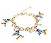 FY 2 Pcs Unicorn Bracelets Rainbow Unicorn Charm Bracelet For girls kids