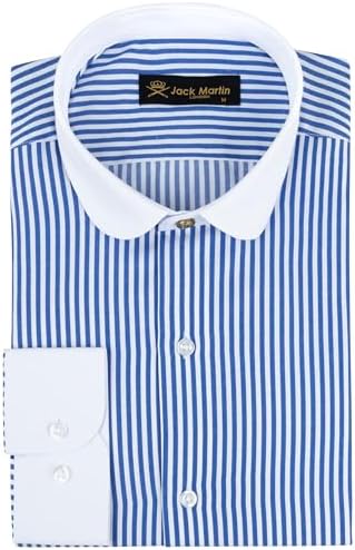 Jack Martin London Club Collar Shirts for Men | Mens Long Sleeve Shirt | Mens  Dress Shirts | Mens Shirts Casual Stylish | Button Up Shirt Men, Dark Blue  Striped, XL price