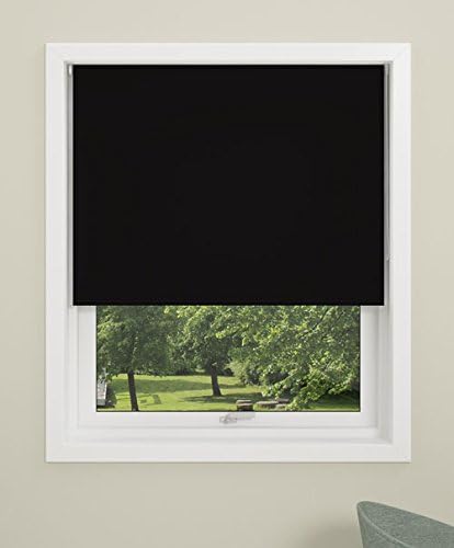 DEBEL Roller Blind, Uni, Black, 180 x 175 cm