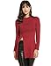 ANGVNSWomen Long Sleeve Split Slim Fit High Neck Shirt