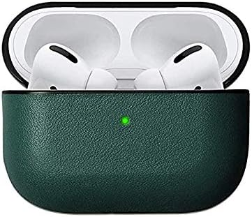 AirPods Pro (2019) Case Vinatge and Silicon by EXECLIEN (Leather Green)
