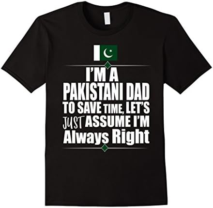 Mens I'm A Pakistani Dad Father's Day Gift Pakistan Flag T-Shirt Small Black