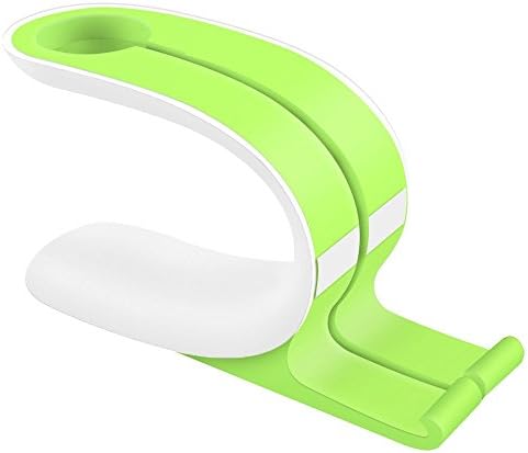 iWatch Charging Dock &amp; iPhone Holder, 2-in-1 Apple Watch Stand &amp; Phone Holder for Apple Watch Series 1 / Series 2 / 42mm / 38mm, iPhone 7/7Plus/6s/6s Plus (Green)