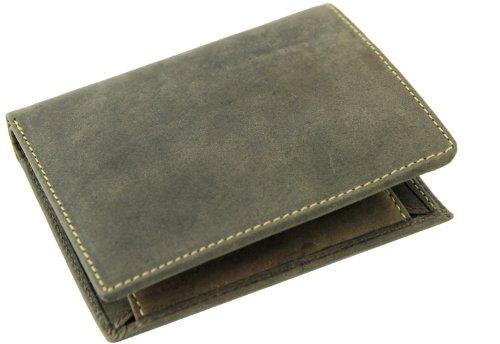 Visconti 709 Oiled Leather Coin ID Holder Tri Fold Wallet
