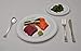25 Heavyweight Elegant Plastic Disposable Place Settings: 25 Dinner Plates, 25 Salad or Dessert Plates & 25 Polished Silver Plastic Forks Knives & Spoons