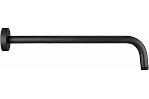 12 Inch Shower Arm with Flange, Wall Mount 90 Degree Shower Head Extension Arm, Stainless Steel Shower Head Arm for Fixed Sho