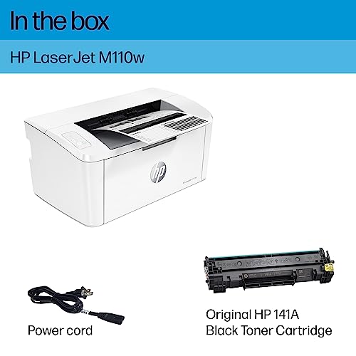 HP LaserJet M110w Wireless Black & White Printer, Print, Fast speeds, Easy setup, Mobile printing, Best-for-small teams