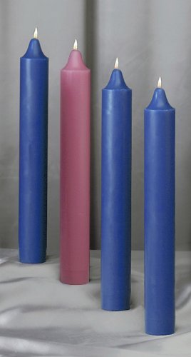 Advent Candle Refill - 12X1 1/2 Blue/Pink Candles (4 Pack)