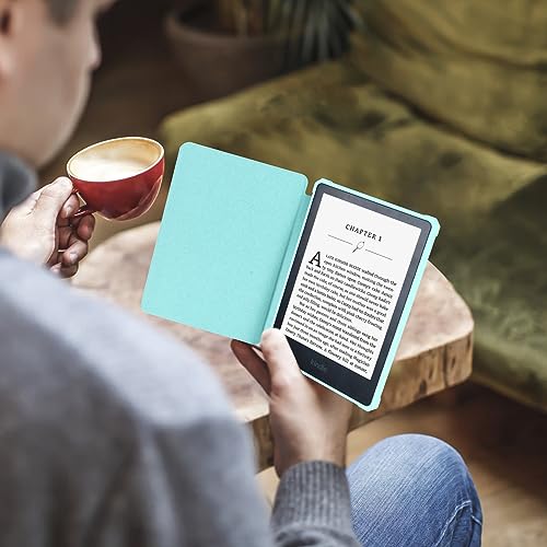 ZXA FOR KINDLE PAPERWHITE 11 GENERATION CASE WITH AUTO SLEEP WAKE & NEW PU LEATHER, COMPATIBLE WITH KINDLE PAPERWHITE 11TH GENERATION 6.8″ AND SIGNATURE EDITION 2021 RELEASED, DEEP BLUE