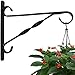 Hanging Plants Bracket 10'' Wall Planter Hook Flower Pot Bird Feeder Wind Chime Lanterns Hanger Patio Lawn Garden for Shelf Shelves Fence Screw Mount against Door Arm Hardware primary