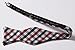 HISDERN SetSense Men's Plaid Jacquard Woven Self Bow Tie Set One Size Red / Blue