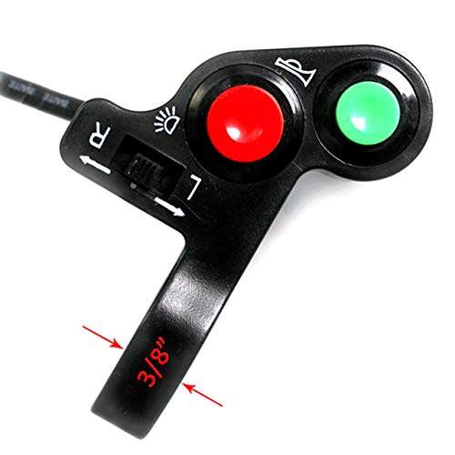 Yibid Motorcycle Turn Signal Light Horn 12v DC Switch Offroad On/Off Multi-function for 7/8'' Handlebar Dual Sport Dirt Bike Scooter Electrombile Modify Spotlight Cruiser Motocross Electrical Moped