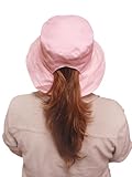 Ladies Ponytail Bucket Hat Womens Sun Hat