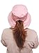 Ladies Ponytail Bucket Hat Womens Sun Hat