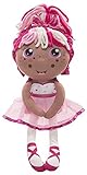 Flip Zee Girls Zabrina Ballerina Sweet and Cuddly 2-in-1 Plush Doll - Dark Skin Tone Flip Zee