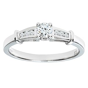 White gold diamond ladies ring