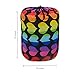 Wildkin Kids Sleeping Bags for Boys and Girls, Measures 66 x 30 x 1.5 Inches, Cotton Blend Materials Sleeping Bag for Kids, Ideal Size for Parties, Camping & Overnight Travel (Rainbow Hearts)