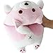 Shiba Inu Dog Plush Pillow, Cute Corgi Akita Stuffed Animals Doll Toy Gifts for Valentine's Gift, Christmas,Sofa Chair, Pink Round Eye 15