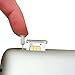 PortPlugs Anti Dust Plugs (5 Pairs) Compatible with iPhone SE, 5, 5s, 5c, iPad Mini, Pro, Cleaning Brush and SIM Removal Tool Include (White)
