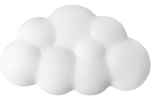 Arisase Cloud Wrist Rest Cushion for Mouse Ergonomic Soft PU Leather Memory Foam Wrist Pain Relief Mouse Wrist Support Pad with Anti-Skid Base for Office School Home Laptop & Computer Mouse (White)