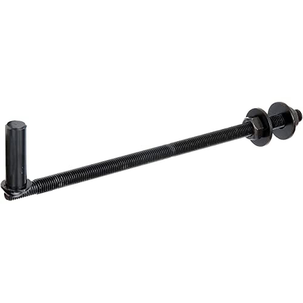 Gah-Alberts 306861 Screw-Through Hinge Pin for Mounting on Posts / M12 Thread/Pin Diameter 16 mm/Length 300 mm/Height 70 mm/Varnished Black