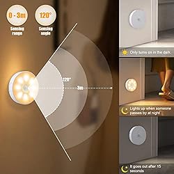 Electight 3 Pack Motion Sensor Light, 8 LEDs