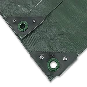 NOOR Professionele afdekzeil, 140 g/m², 1,8 x 5 m, groen, afdekzeil met oogjes, uv-bestendige stof, waterdicht voor de…