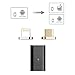 NetDot 2 Pack 3rd Generation Micro USB to Magnetic Micro USB & Lightning Adapter for iPhone & Android Device (2 in 1 adapter/2 pack black)