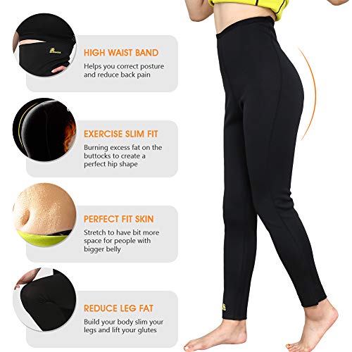 Gowhods Unisex Weight Loss Hot Sweat Sauna Pants - Fat Burning, Leg Slimming, Increasing Sweat, Smoother Skin, Gym Sports Ninth Leggings for Indoor & Outdoor Workout