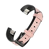 bayite Leather Replacement Bands for Fitbit Alta and Alta HR New Style Pink