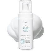 ETUDE SoonJung pH 6.5 Whip Cleanser | Mild Micro Foaming Face Wash for Sensitive Skin, Panthenol, Madecassoside for Soothing, Barrier Repair, Low pH, Vegan Certified, Non-comedogenic, 5.07 Fl Oz