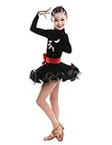 Happy Cherry Kids Girls Leotard Dance Dress Latin Rumba Samba Salsa Dancewear