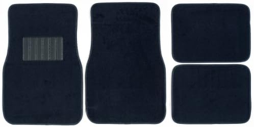 Luxury Driver 44052 Deluxe Blue Carpet Floor Mat Set with Matching Heel Pad - 4 Piece