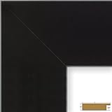 Craig Frames Bauhaus, Modern Black Satin Mica Picture Frame, 24 by 36-Inch