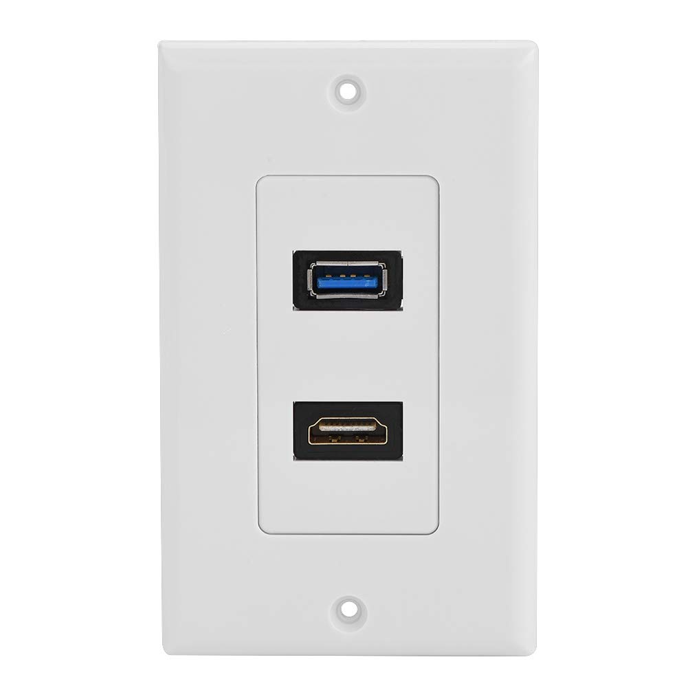 Socobeta HDMI USB3 0 Socket Multimedia Wall Panel Audio Video Socket for Projector and Home Theater