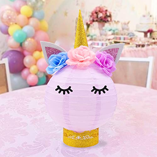 2 Decorations+Unicorn+Centerpieces+Lanterns+Birthday+Supplies