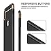 RANVOO iPhone X Case, iPhone 10 case, Thin and Slim Hard 3 in 1 Stylish Cover Matte Surface with Electroplate Frame Case (Black)