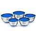 5 Piece Stainless Steel Mixing Bowls Set With Lids, Non-Slip Silicone Bottom, Stackable For Minimal Storage by Gabbay- 1,2,2.5,3.5,4.5 Qt.