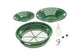 SE Prospector's Choice Gold Panning Kit and 2 Green Pans (7 PC.) - GP5-KIT107