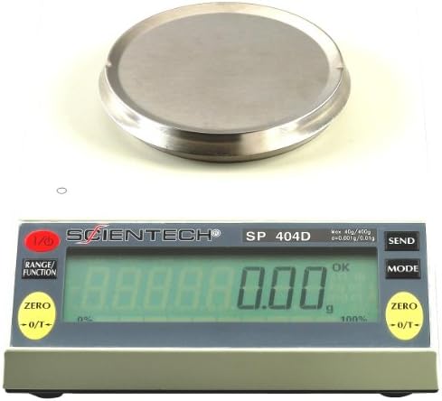 Scientech SL Series Laboratory Balance, with Circular Pan, External Calibration, 400g Capacity, 0.01g Readability