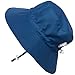 Toddler Boys Quick Dry Sun Protection Hat 50 UPF, Drawstring Adjustable, Stay-on (M: 6-24m, Blue)