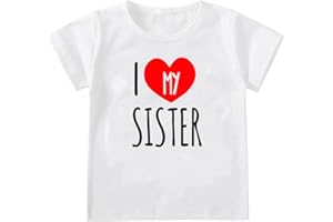 SUUKA Boys Girls Sibling Matching Outfit Big Sister Little Brother T Shirt Tops Twins Tees Big Sis Lil Bro Clothes