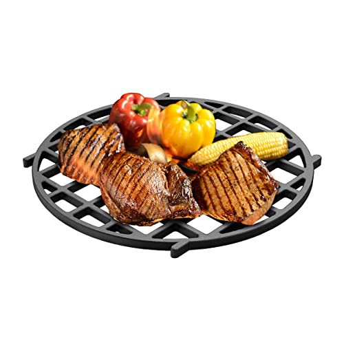 12 Inch Diameter PreSeasoned Cast Iron Grate Replacement for 22inch Grill，er Original